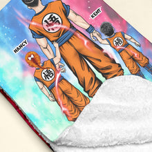 Load image into Gallery viewer, Super Dad Custom Anime Blanket - Perfect Father's Day Gift Blanket PopCulturePrints