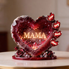 Load image into Gallery viewer, “A Heart Full of Love” - Mommy Heart Acrylic Plaque - Personalized Gifts for Mom, Grandma and More Shaped Plaques PopCulturePrints