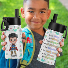 Load image into Gallery viewer, Personalized Kids Tumbler - Empowering Affirmations Design Kid Tumbler PopCulturePrints