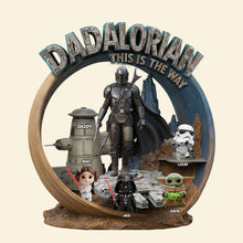 Load image into Gallery viewer, “This is the Way” - Personalized Deep Space Plaque - Gift for Dad, Grandpa, and Star Wars Fans Shaped Plaques PopCulturePrints