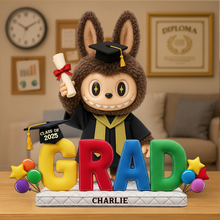 Load image into Gallery viewer, Celebrate Success with a Personalized Graduation Doll Acrylic Plaque - Unique Gift for Graduate! Shaped Plaques PopCulturePrints