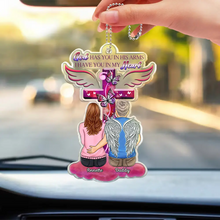 Load image into Gallery viewer, God Has You In His Arms - Personalized Acrylic Car Hanger for Mom, Daughter, and Loved Ones Acrylic Car Hanger PopCulturePrints