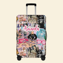 Load image into Gallery viewer, Personalized Pop Culture Fan Luggage Cover - Customizable Name Luggage Covers PopCulturePrints