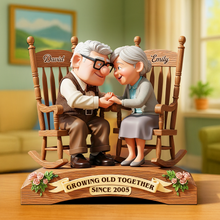 Load image into Gallery viewer, Growing Old Together - Personalized Acrylic Plaque for Couples Shaped Plaques PopCulturePrints
