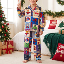 Load image into Gallery viewer, Unleash Family Adventures - Power Team Button Up Pajama Set - Personalized Gifts