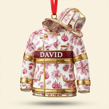 Load image into Gallery viewer, Celebrate Bravery with Our Toile de Jouy Firefighter Ornament - Personalized Gifts for Firefighters Ornament PopCulturePrints