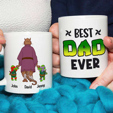 Load image into Gallery viewer, Custom Best Dad Ever Mug with Cartoon Characters Coffee Mug PopCulturePrints