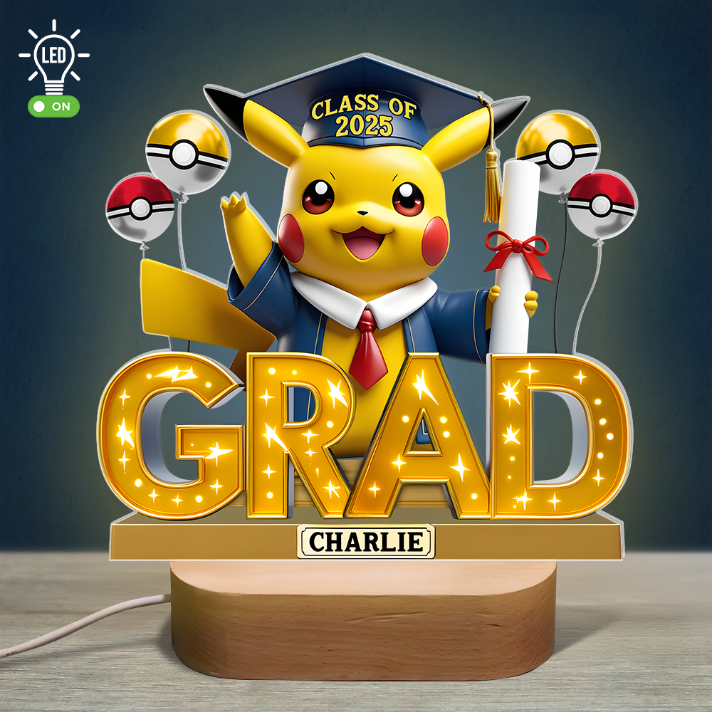 Celebrate Your Achievement - Graduation LED Light with Oval Base - Personalized Gifts for Graduates Led Night Light PopCulturePrints