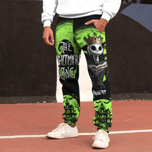 Load image into Gallery viewer, Personalized Nightmare King & Queen Sweatpants for Couples | Custom Valentine's Day Gifts Shorts and Pants PopCulturePrints