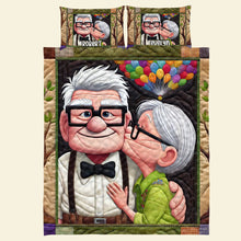 Load image into Gallery viewer, Personalized Cartoon Couple Quilt Bedding Set - Unique Gift for Loved Ones Blanket PopCulturePrints
