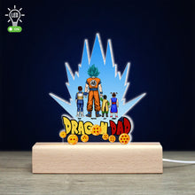 Load image into Gallery viewer, Custom Dragon Dad LED Lamp - Personalized Anime Gift for Father's Day Led Night Light PopCulturePrints