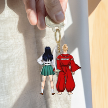 Load image into Gallery viewer, "Celebrate Your Love - Personalized Anime Couple Keychain" - Custom Gift for Couples, Friends, and Anime Lovers Keychains PopCulturePrints