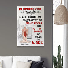 Load image into Gallery viewer, Personalized Bedroom Rule Canvas Print for Couples Poster & Canvas PopCulturePrints