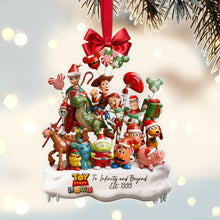 Load image into Gallery viewer, "To Infinity and Beyond!" - Cute Toy Gang Anniversary Ornament - Personalized Christmas Gift for Movie Fans Ornament PopCulturePrints