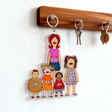 Load image into Gallery viewer, Together With Mom - A Heartwarming Personalized Gift for Mom or Grandma Keychains PopCulturePrints