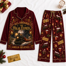 Load image into Gallery viewer, All Aboard The Merry Express Pajama Set - Personalized Christmas Gifts for Family and Friends