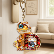 Load image into Gallery viewer, Dino Alphabet Letter Keychain - A Personalized Touch for Dinosaur Fans Keychains PopCulturePrints