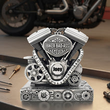Load image into Gallery viewer, "Rev up Your Passion: Unleash Your Inner Biker - Personalized Acrylic Plaque for Motorcycle Enthusiasts" Shaped Plaques PopCulturePrints