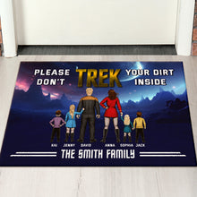 Load image into Gallery viewer, Personalized 'Trek' Sci-Fi Family Door Mat - Custom Gift Doormat PopCulturePrints