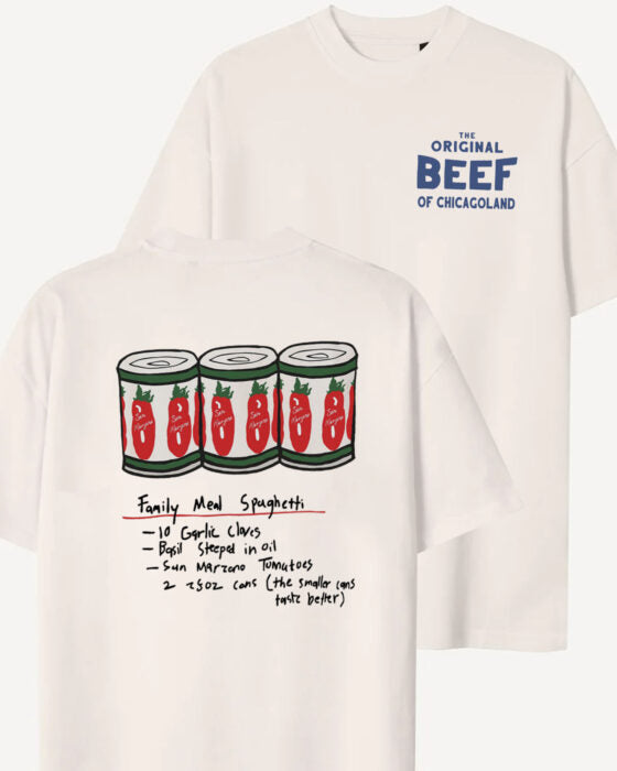 Chicagoland Beef & Spaghetti Recipe T-Shirt - Personalized Gift for Pop Culture Fans Shirts PopCulturePrints
