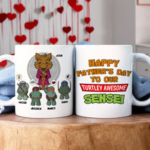 Load image into Gallery viewer, Turtley Awesome Dad Personalized Mug Coffee Mug PopCulturePrints