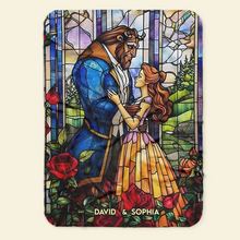 Load image into Gallery viewer, Personalized Beauty & Beast Couple Blanket Blanket PopCulturePrints