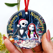 Load image into Gallery viewer, Custom Nightmare Couple Ornament - Personalized Ceramic Gift for Valentine's Day Gifts Ornament PopCulturePrints