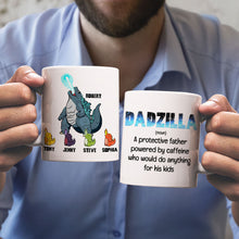 Load image into Gallery viewer, Dadzilla Personalized Coffee Mug - Perfect Gift for Super Dads Coffee Mug PopCulturePrints