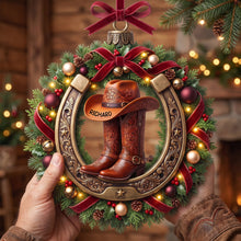 Load image into Gallery viewer, Sparkly Cowgirl & Cowboy Acrylic Ornament - Personalized Christmas Gifts 06tyqn150826 Ornament PopCulturePrints