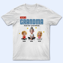 Load image into Gallery viewer, Just A Grandma And Her Grandkids - Personalized T-Shirt T-shirt PopCulturePrints