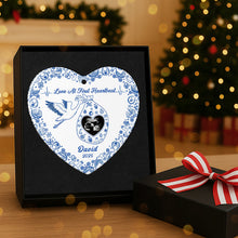 Load image into Gallery viewer, Love At First Heartbeat - Personalized Ceramic Ornament for Pregnant Women Ornament PopCulturePrints