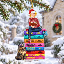 Load image into Gallery viewer, "Ignite Your Imagination" - Personalized Mystical Bookish Adventure Ornament - Custom Gift for Book Lovers Ornament PopCulturePrints