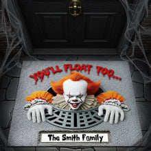 Load image into Gallery viewer, You'll Float Too... - Personalized Horror Sewer Halloween Doormat Doormat PopCulturePrints
