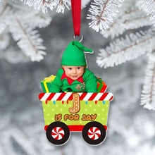 Load image into Gallery viewer, Personalized Christmas Ornament for Kids - Custom Photo & Name Ornament PopCulturePrints