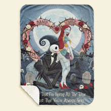 Load image into Gallery viewer, Love At Midnight Blanket - Personalized Gift for Couples Blanket PopCulturePrints