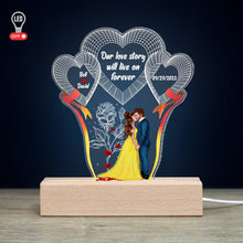 Load image into Gallery viewer, Personalized Romantic 3D LED Light - Couple's Gift for Valentine's Day Gifts Led Night Light PopCulturePrints