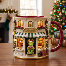 Load image into Gallery viewer, "Embrace the Cozy Spirit!" - Cozy Winter Bookstore Coffee Mug - Personalized Gift for Book Lovers Coffee Mug PopCulturePrints