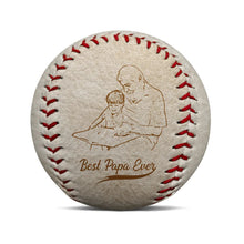 Load image into Gallery viewer, “Best Dad Ever” – Custom Engraved Baseball – Personalized Gift for Dad & Grandpa Baseball, Softball PopCulturePrints