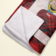 Load image into Gallery viewer, Custom Couples Cuddling Blanket - Valentine's Day Gifts Blanket PopCulturePrints