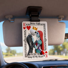 Load image into Gallery viewer, Drive Safe, You Are The King Of My Heart - Gothic Skeleton Couple Car Visor Clip | Personalized Gift for Couples Car Visor Clip PopCulturePrints
