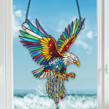Load image into Gallery viewer, “Embrace the Spirit of Freedom” - Radiant Winged Spirit Native American Suncatcher - Personalized Gift for Boho Lovers Ornament PopCulturePrints