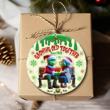 Load image into Gallery viewer, Personalized Couples Ornament - Growing Old Together | Valentine's Day Gifts Ornament PopCulturePrints