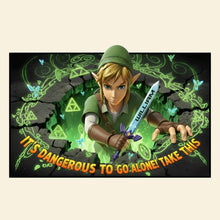 Load image into Gallery viewer, “It’s Dangerous to Go Alone! Take This” - Fantasy Hero Doormat, Personalized Gift for Gamers Doormat PopCulturePrints