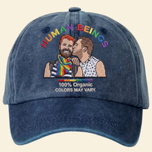 Load image into Gallery viewer, "Celebrate Forever Love with Every Cap" - Custom Photo Wash Cap - Gift for LGBTQ+ Friends and Family Caps PopCulturePrints