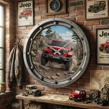 Load image into Gallery viewer, “Time to Adventure!” - Adventure Off-Road Car Wall Clock - Personalized Gifts For Off-road Lovers Hanging Wall Clock PopCulturePrints