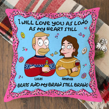 Load image into Gallery viewer, Custom Cartoon Couple Love Pillow - Personalized Valentine's Day Gifts Pillow PopCulturePrints