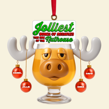 Load image into Gallery viewer, Jolliest Bunch of Assholes - Personalized Christmas Moose Ornament for Family & Friends Ornament PopCulturePrints