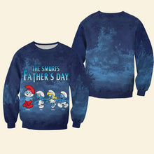 Load image into Gallery viewer, Personalized Smurfs Father's Day Shirt - Customizable Names AOP Products PopCulturePrints
