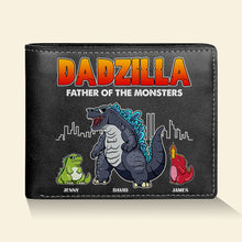 Load image into Gallery viewer, Badzilla Personalized PU Leather Wallet - Unique Father's Day Gift Leather Wallet PopCulturePrints