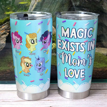 Load image into Gallery viewer, Magic Exists in Mom's Love Personalized Tumbler - Custom Gifts for Family Tumbler Cup PopCulturePrints